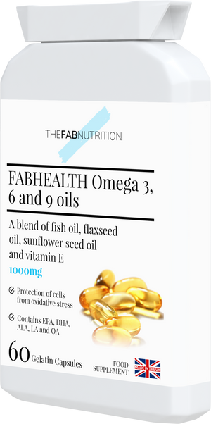 FABHEALTH Omega 3,6 and 9 Oils.